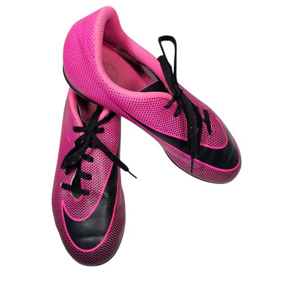Nike Kids Bravata II FG Pink Blast/Black Soccer Cleats Size 4.5 - Picture 6 of 8